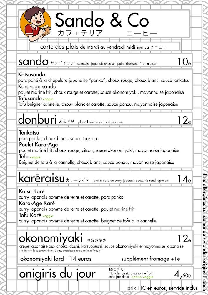 Sando & co Roanne - Menu Image 1